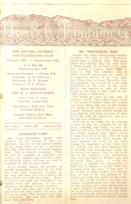 The B.C. Mountaineer 1926 June cover